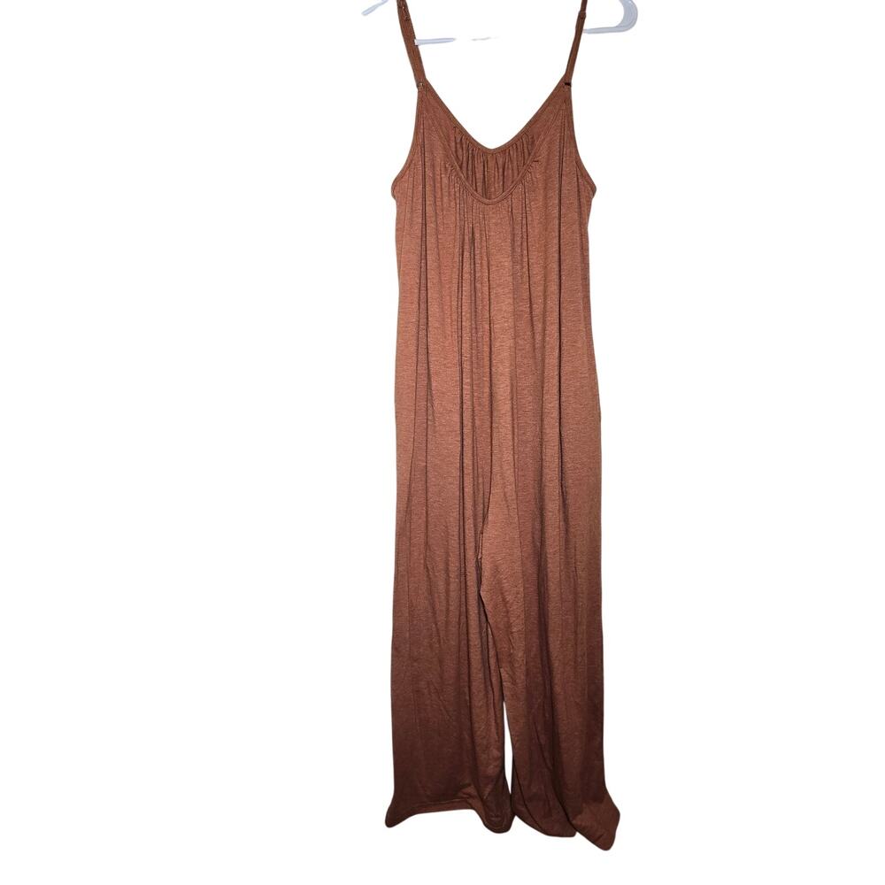 Flowy Wide Leg Jumper Lightweight, Stretchy Adjustable at Shoulders Orange Lg - Picture 6 of 9